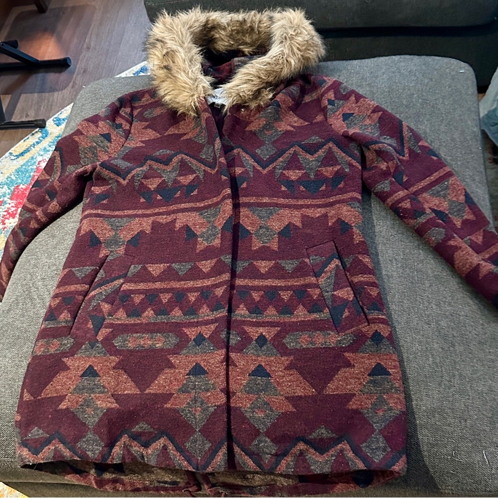 BB Dakota light long Aztec jacket Women’s L